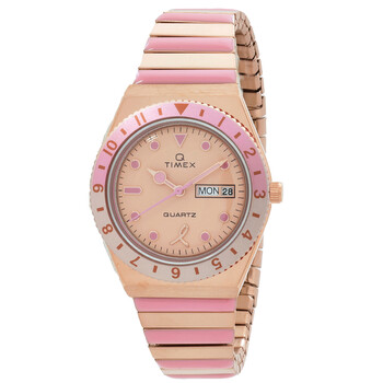Đồng hồ nữ Timex Q x BCRF mặt số vàng hồng TW2V52700VQ chính hãng