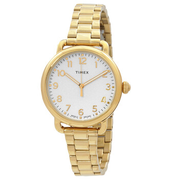 Đồng hồ nữ Timex Standard Quartz mặt bạc TW2U13900 chính hãng
