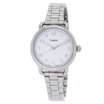 Đồng hồ nữ Timex Standard Quartz mặt bạc TW2U13700 chính hãng