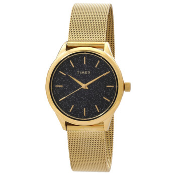 Đồng hồ nữ Timex City Quartz mặt đen TW2V01300VQ chính hãng