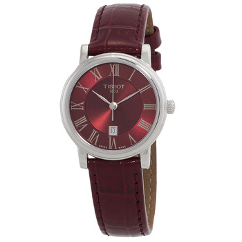 Đồng hồ nữ Tissot Carson Premium Quartz mặt đỏ T122.210.16.373.00 chính hãng