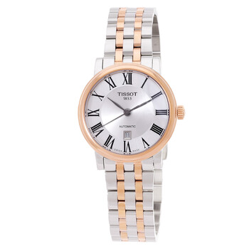 Đồng hồ nữ Tissot Carson Automatic mặt bạc hai tông màu T122.207.22.033.00 chính hãng