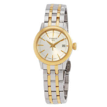 Đồng hồ nữ Tissot Classic Dream Quartz mặt bạc hai tông màu T1292102203100 chính hãng