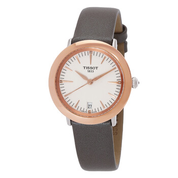 Đồng hồ nữ Tissot Glendora Quartz kim cương mặt kem T929.210.46.266.00 chính hãng