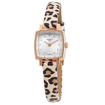 Đồng hồ nữ Tissot T-Lady Quartz kim cương mặt bạc T058.109.37.036.00 chính hãng