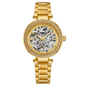 Đồng hồ nữ tự động mặt vàng Stuhrling Original M17990 chính hãng
