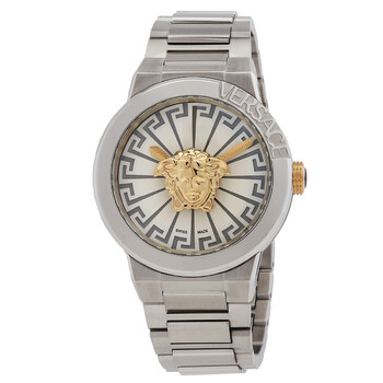 Đồng hồ nữ Versace Medusa Infinite Quartz mặt bạc VE3F00322 chính hãng