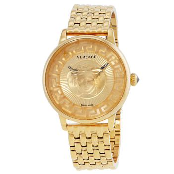 Đồng hồ nữ Versace Medusa Quartz mặt vàng VE6F00623 chính hãng