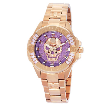 Đồng hồ Philipp Plein The Skull Quartz Crystal Lilac Unisex chính hãng