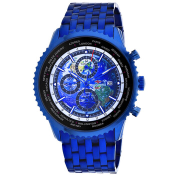 Đồng hồ Seapro Meridian World Timer GMT SP7323 nam mặt xanh chính hãng