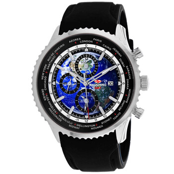 Đồng hồ Seapro Meridian World Timer GMT nam SP7520 mặt xanh chính hãng