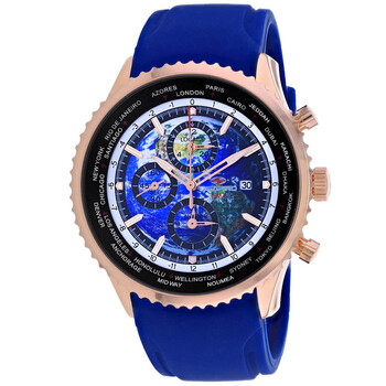 Đồng hồ Seapro Meridian World Timer GMT mặt xanh SP7522 nam chính hãng