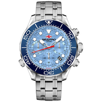 Đồng hồ Seapro Mondial Chronograph Quartz mặt xanh SP0156 chính hãng