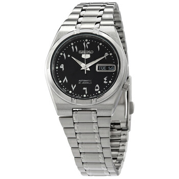 Đồng hồ Seiko 5 Automatic SNK063J5 nam mặt đen kim tự do chính hãng