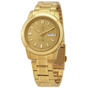 Đồng hồ Seiko 5 tự động mặt vàng SNKK20K1 nam chính hãng