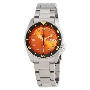 Đồng hồ Seiko 5 SRPK35K1 mặt cam nam chính hãng