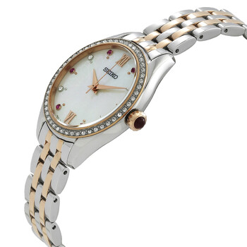 Đồng hồ Seiko Quartz mặt trắng hai tông màu nữ SUR542P1 chính hãng