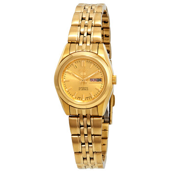 Đồng hồ Seiko Series 5 Automatic mặt vàng nữ SYMA38 chính hãng