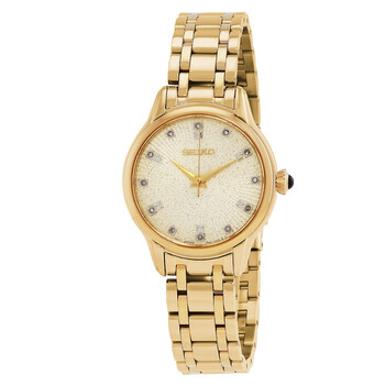 Đồng hồ Seiko SRZ552P1 nữ mặt số vàng kim cương chính hãng