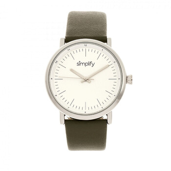 Đồng hồ Simplify 6200 mặt trắng dây da olive SIM6201 chính hãng