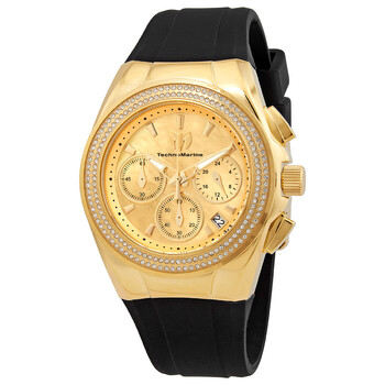Đồng hồ Technomarine Cruise Diva Pave Chronograph mặt vàng TM-120041 chính hãng