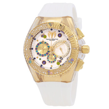 Đồng hồ Technomarine Cruise GMT Quartz Crystal mặt trắng TM-121004 chính hãng