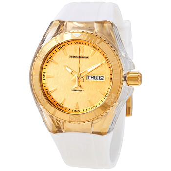 Đồng hồ Technomarine Cruise Monogram Gold Mặt Trắng Dây Silicone chính hãng