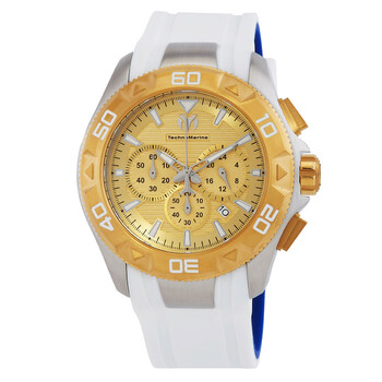 Đồng hồ nam Technomarine UF6 Chronograph Quartz mặt vàng TM-622006 chính hãng