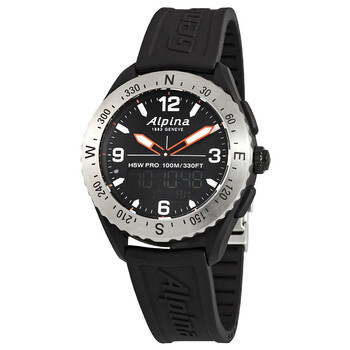 Đồng hồ thông minh Alpina Alpiner X Quartz nam mặt đen AL-283LBBO5SAQ6 chính hãng