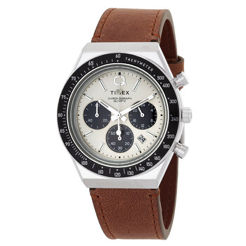 Đồng hồ nam Timex Q Chronograph mặt kem TW2V42800 chính hãng