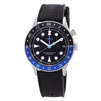 Đồng hồ nam Timex Waterbury GMT mặt đen TW2W22600 chính hãng