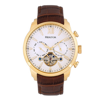 Đồng hồ tự động Heritor Arthur HR7904 mặt bạc nam chính hãng