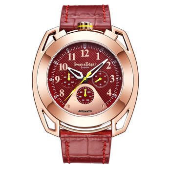 Đồng hồ tự động mặt đỏ nam Swan & Edgar SE1551 chính hãng