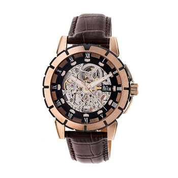 Đồng hồ tự động Reign Philippe mặt đen REIRN4606 nam chính hãng