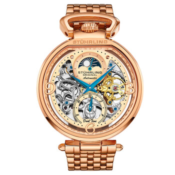 Đồng hồ tự động nam Stuhrling Original Legacy mặt số vàng hồng M17979 chính hãng