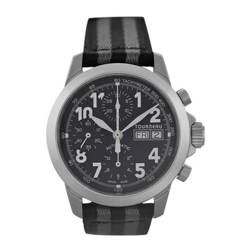 Đồng hồ tự động Tourneau Valjoux 7750 mặt đen nam chính hãng