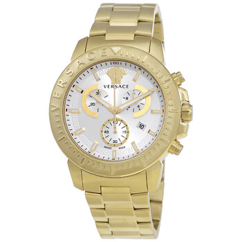 Đồng hồ Versace Chronograph Quartz Nam Mặt Trắng VE2E00521 chính hãng