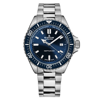 Đồng hồ Edox Neptunian Automatic mặt xanh cho nam 80120 3BUM BUF chính hãng