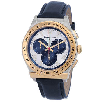 Đồng hồ nam Ferragamo 1898 Chronograph mặt bạc SFDK00218 chính hãng