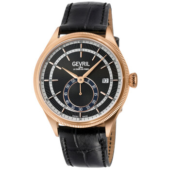 Đồng hồ tự động Gevril Empire mặt đen 48103 chính hãng