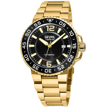 Đồng hồ Gevril Riverside Automatic mặt đen nam 46705 chính hãng