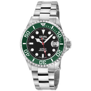 Đồng hồ Gevril Wall Street Automatic mặt đen cho nam 4762B chính hãng