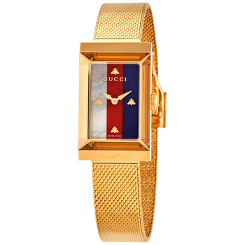 Đồng hồ nữ Gucci G-Frame Quartz mặt ngọc trai YA147410 chính hãng