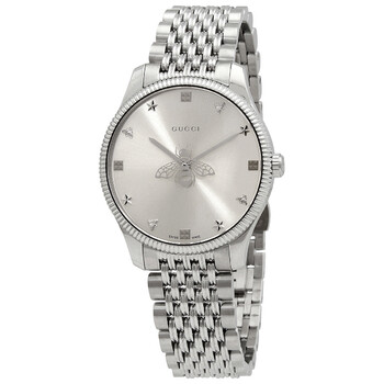Đồng hồ nữ Gucci G-Timeless Quartz mặt bạc YA1264153 chính hãng