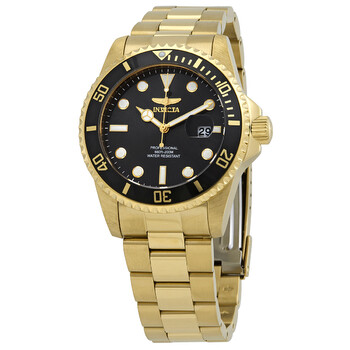 Đồng hồ nam Invicta Pro Diver Quartz mặt đen vàng 33271 chính hãng