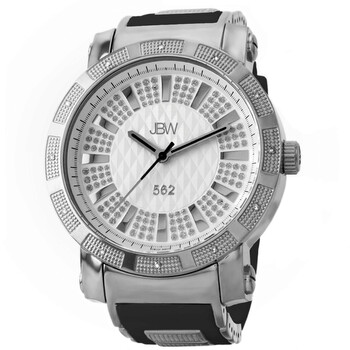 Đồng hồ nam Jbw 562 Silver Crystal mặt số kim cương chính hãng