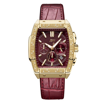 Đồng hồ nam Jbw Echelon Chronograph mặt đỏ kim cương J6379B chính hãng