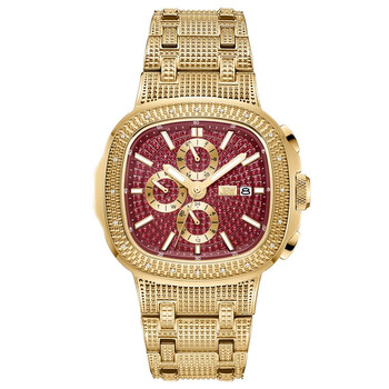 Đồng hồ Jbw Heist GMT Quartz mặt đỏ unisex J6380G chính hãng