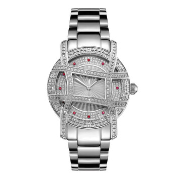 Đồng hồ nữ Jbw Olympia Quartz mặt bạc JB-6214-10C chính hãng