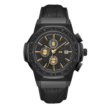 Đồng hồ Jbw Saxon GMT Quartz mặt đen JB-6101L-S chính hãng